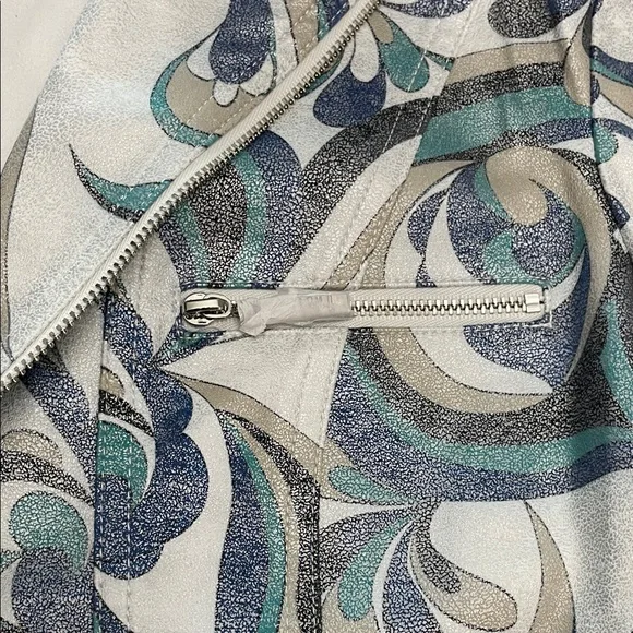 Joseph Ribkoff NWOT Moto Jacket 231951 Swirl Pattern Blazer- Size Medium - Picture 5 of 15